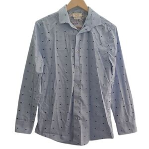 Original Penguin Heart Print Button Up Shirt Men’s 15.5 32/33 Slim Fit Cotton